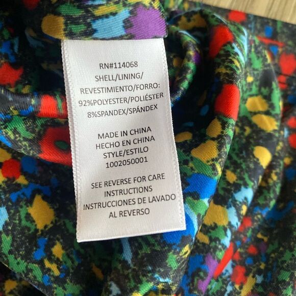 Louna Mini Dress Floral Green Red Sz XS Open Sides Sleeveless Stretch - Picture 14 of 16